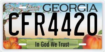 GA license plate CFR4420