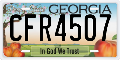GA license plate CFR4507