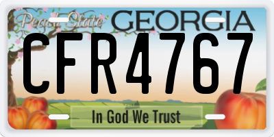 GA license plate CFR4767