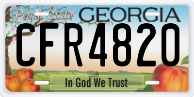 GA license plate CFR4820