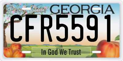 GA license plate CFR5591