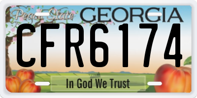 GA license plate CFR6174