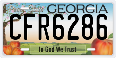 GA license plate CFR6286