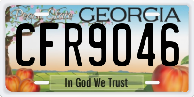 GA license plate CFR9046