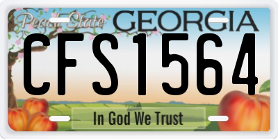 GA license plate CFS1564