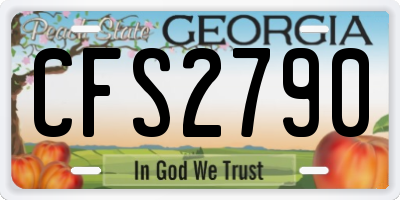 GA license plate CFS2790