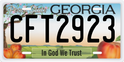 GA license plate CFT2923