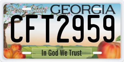 GA license plate CFT2959