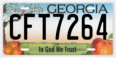 GA license plate CFT7264