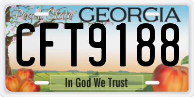 GA license plate CFT9188