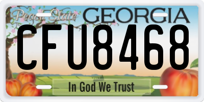 GA license plate CFU8468