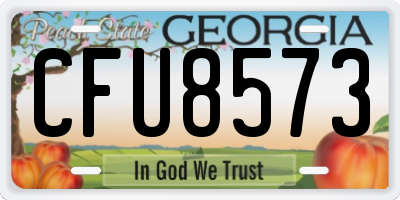GA license plate CFU8573