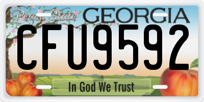 GA license plate CFU9592