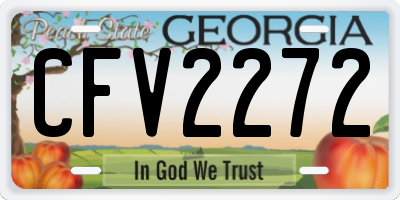 GA license plate CFV2272