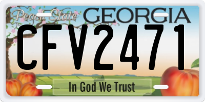 GA license plate CFV2471