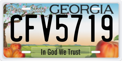 GA license plate CFV5719
