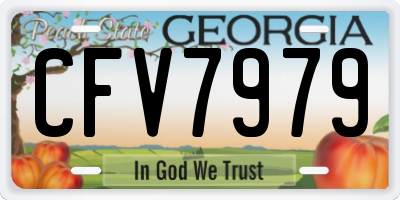GA license plate CFV7979