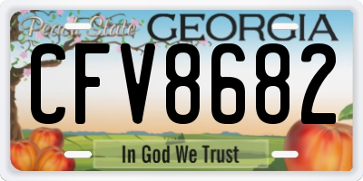 GA license plate CFV8682