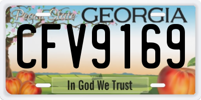 GA license plate CFV9169
