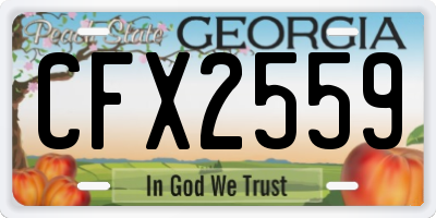 GA license plate CFX2559