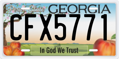 GA license plate CFX5771