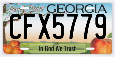 GA license plate CFX5779