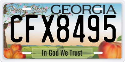 GA license plate CFX8495