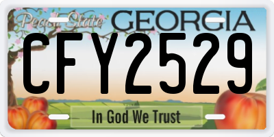 GA license plate CFY2529