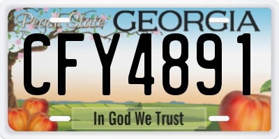 GA license plate CFY4891