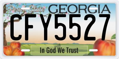 GA license plate CFY5527