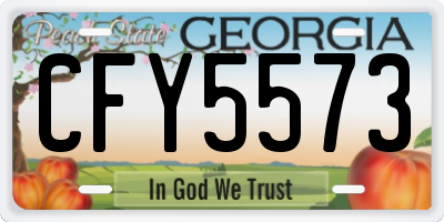 GA license plate CFY5573