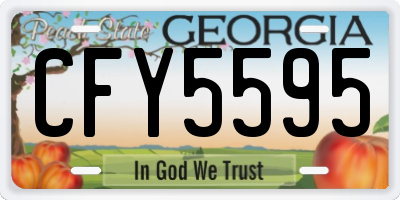 GA license plate CFY5595