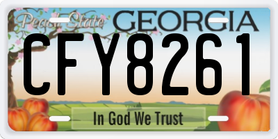 GA license plate CFY8261