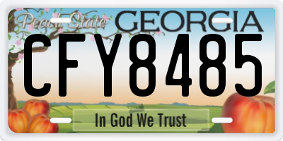 GA license plate CFY8485