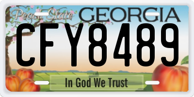GA license plate CFY8489
