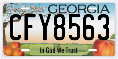 GA license plate CFY8563