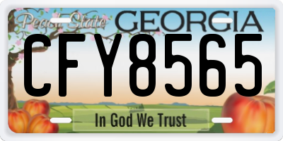 GA license plate CFY8565