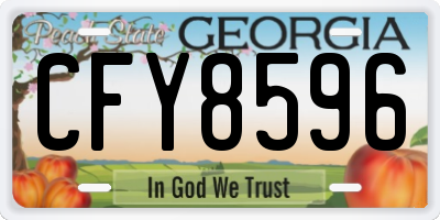 GA license plate CFY8596