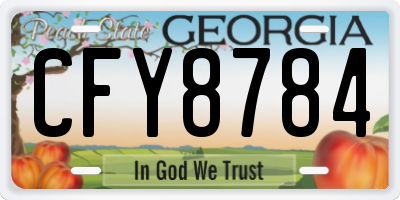 GA license plate CFY8784