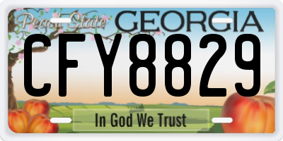 GA license plate CFY8829