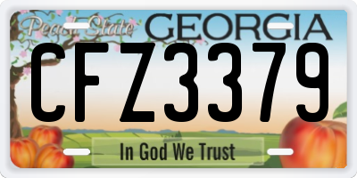 GA license plate CFZ3379