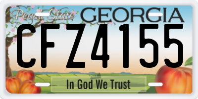 GA license plate CFZ4155