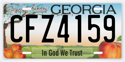 GA license plate CFZ4159