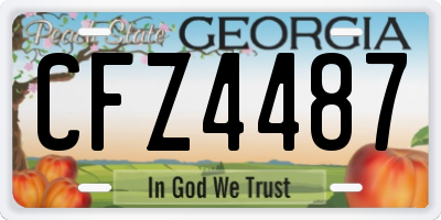 GA license plate CFZ4487
