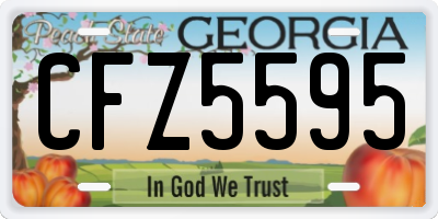 GA license plate CFZ5595