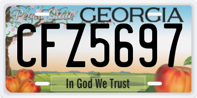 GA license plate CFZ5697