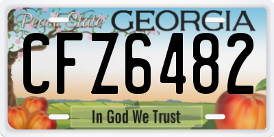 GA license plate CFZ6482