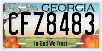 GA license plate CFZ8483