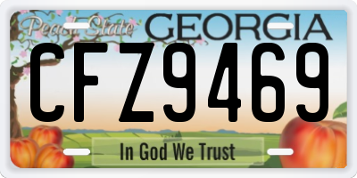 GA license plate CFZ9469