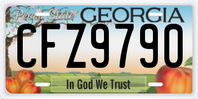 GA license plate CFZ9790